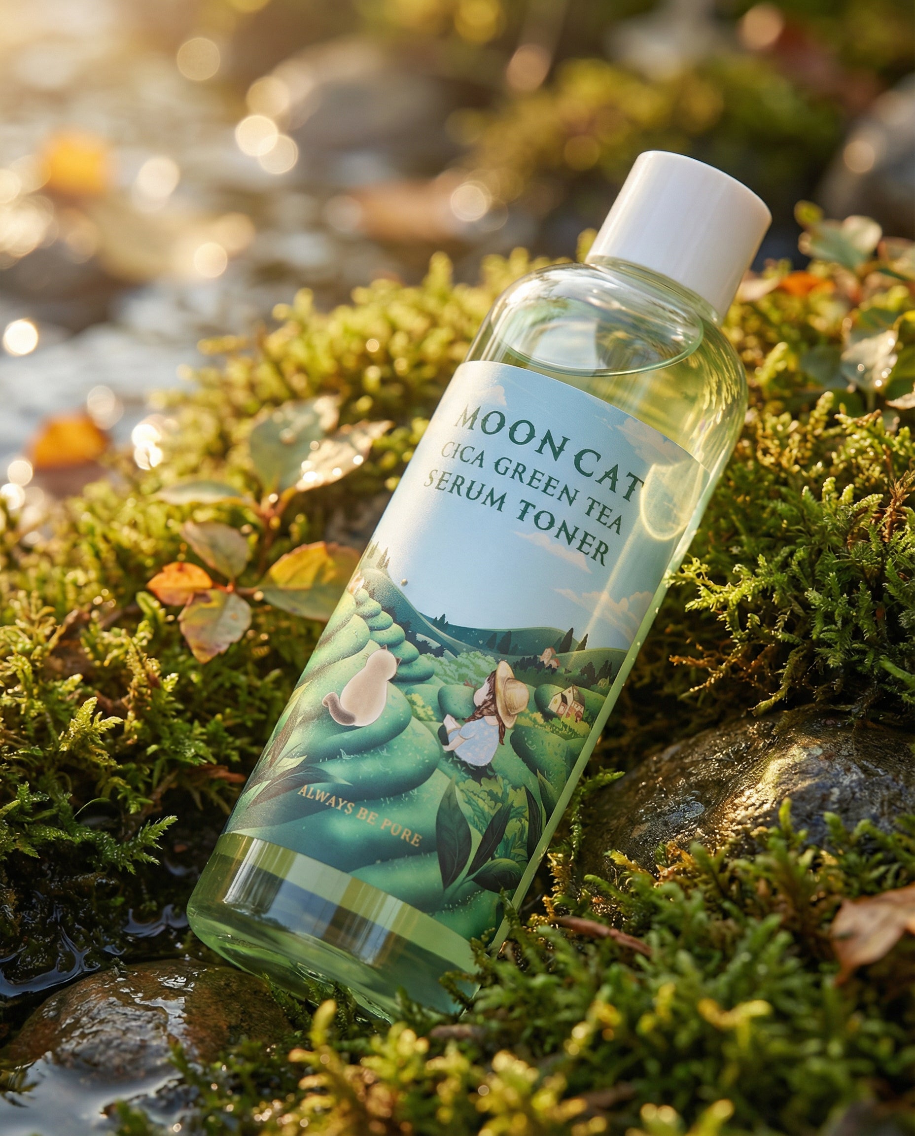 Moon Cat Cica Green Tea Serum Toner 300ml (10.14oz)