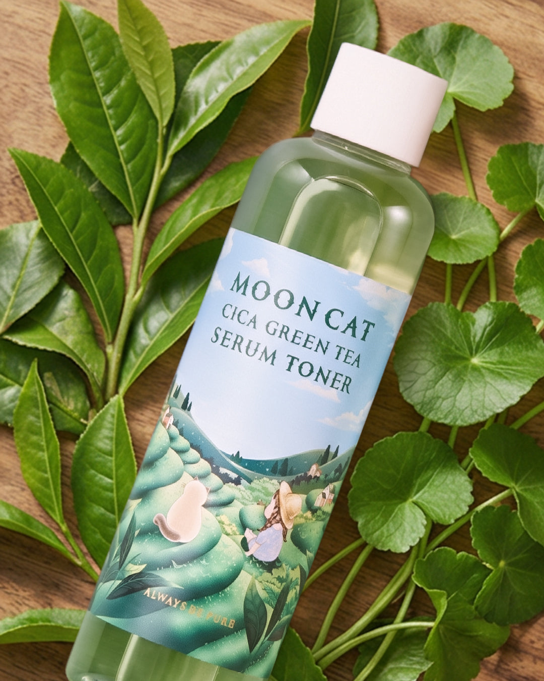 Moon Cat Cica Green Tea Serum Toner 300ml (10.14oz)