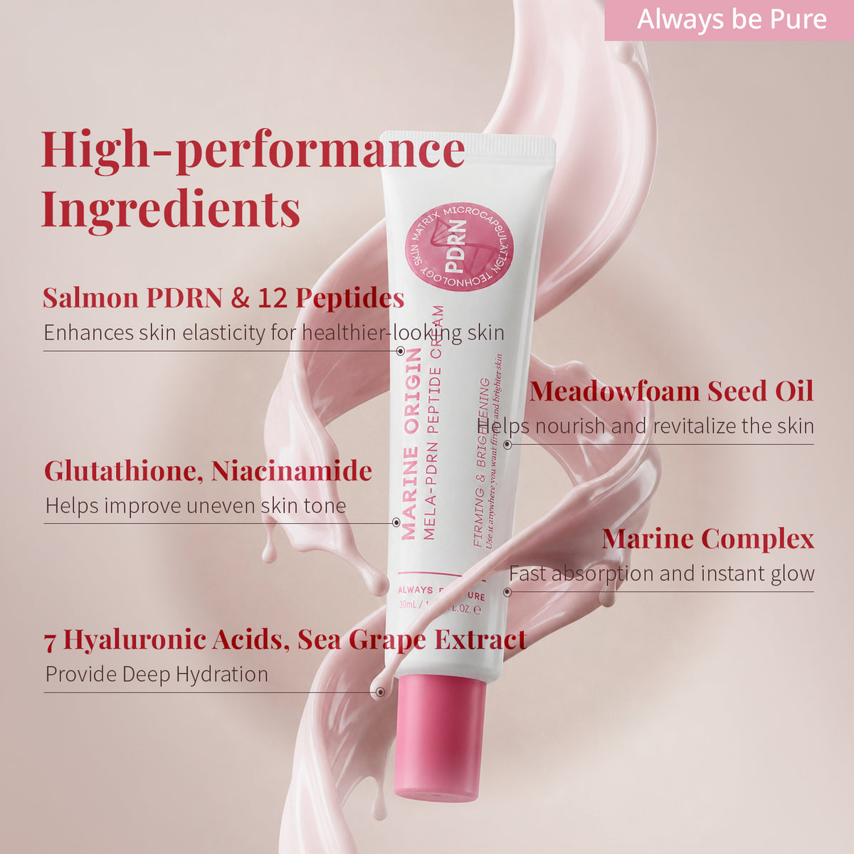 Marine Origin Mela-PDRN Peptide Cream 30ml (1.01oz)